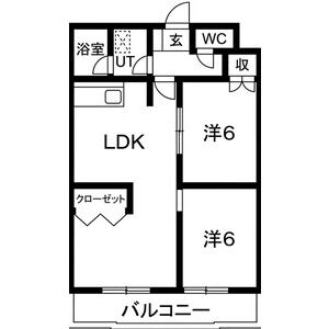 2LDK 間取り図