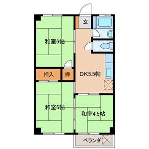 3DK 間取り図