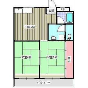 2DK 間取り図
