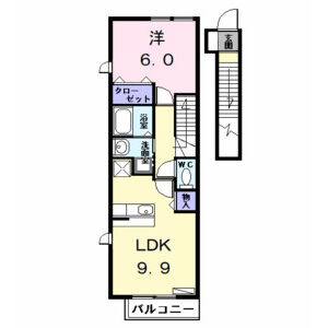 1LDK 間取り図