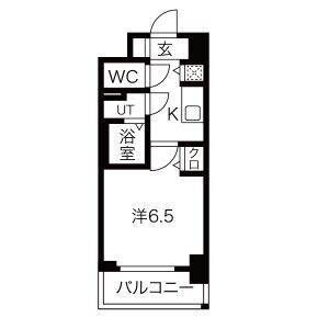 1K 間取り図