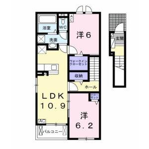 2LDK 間取り図