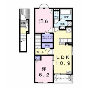 2LDK 間取り図