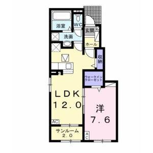 1LDK 間取り図