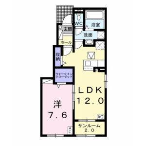 1LDK 間取り図