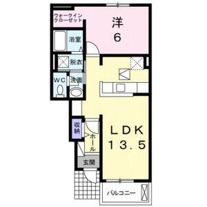 1LDK 間取り図
