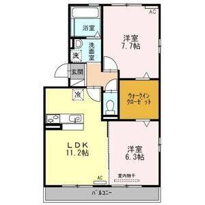 2LDK 間取り図