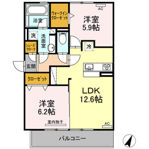 2LDK 間取り図