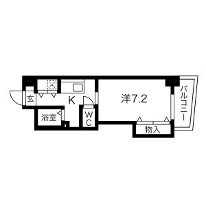 1K 間取り図