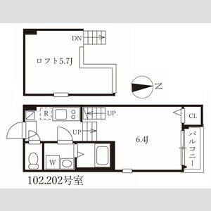 1K 間取り図