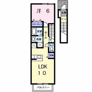 1LDK 間取り図