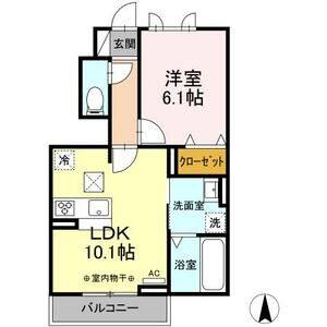 1LDK 間取り図