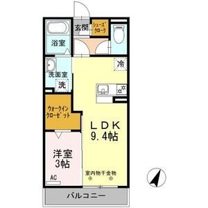 1LDK 間取り図