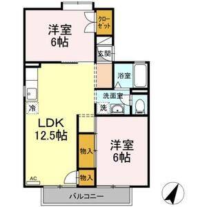 2LDK 間取り図