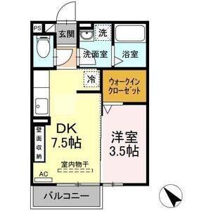 1DK 間取り図