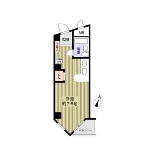 ワンルーム 間取り図