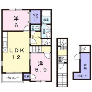 2LDK 間取り図