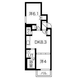 2DK 間取り図