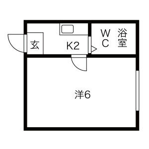1K 間取り図