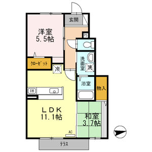 2LDK 間取り図