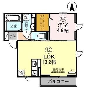 1LDK 間取り図