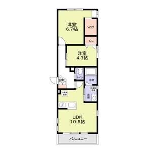 2LDK 間取り図