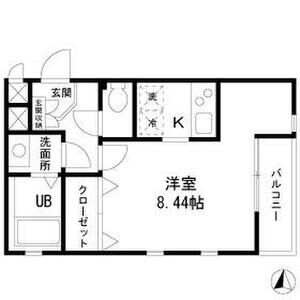 1K 間取り図