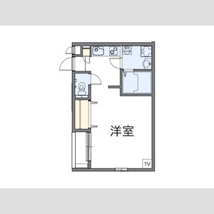 1K 間取り図