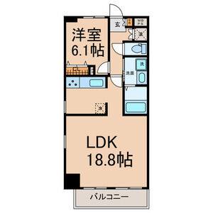 1LDK 間取り図