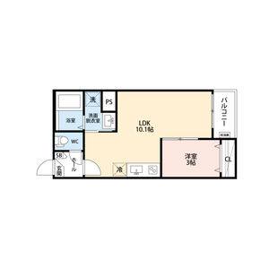 1LDK 間取り図