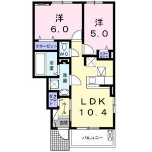 2LDK 間取り図