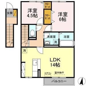 2LDK 間取り図