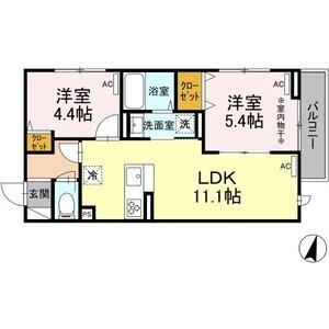 2LDK 間取り図