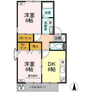 2DK 間取り図