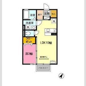 1LDK 間取り図