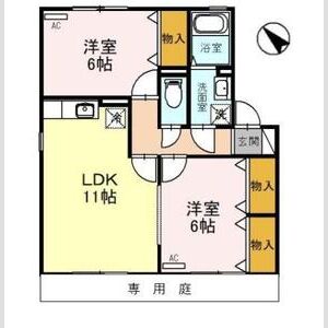 2LDK 間取り図