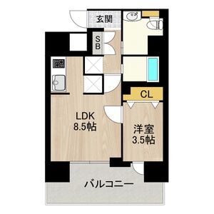 1LDK 間取り図