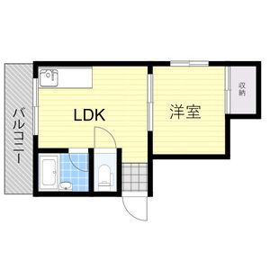 1LDK 間取り図