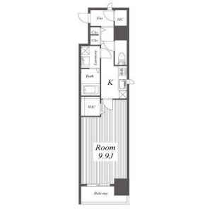 1K 間取り図