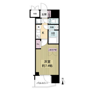 1K 間取り図