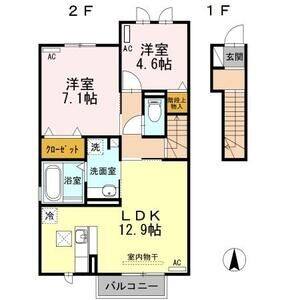 2LDK 間取り図