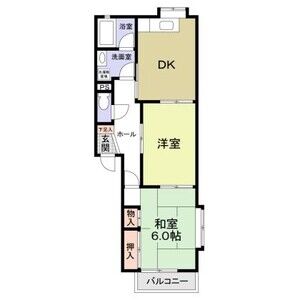 2DK 間取り図