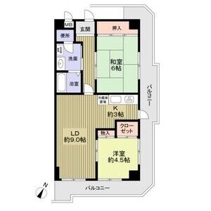 2LDK 間取り図
