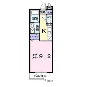 1K 間取り図