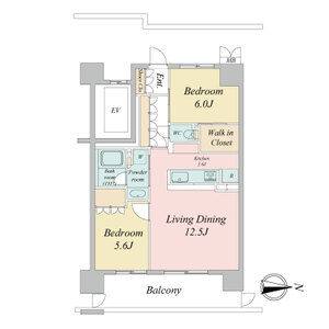 2LDK 間取り図