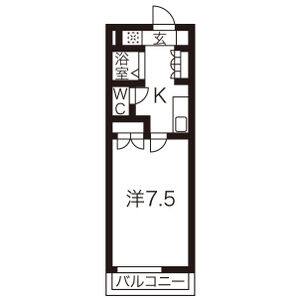 1K 間取り図