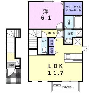 1LDK 間取り図