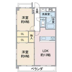 2LDK 間取り図