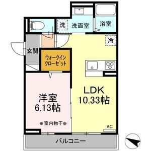 1LDK 間取り図