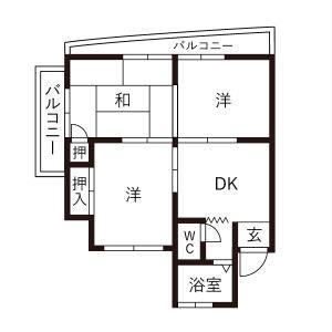 3DK 間取り図